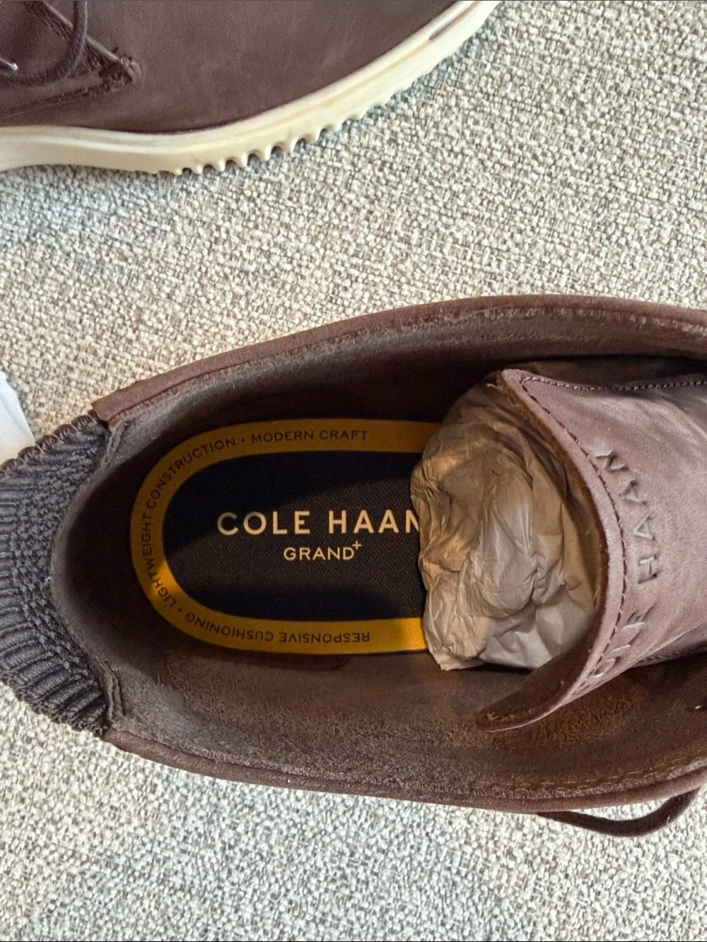 Cole Haan Original Grand Mens Suede Dark Brown Leather Chukka Boots NWOB
